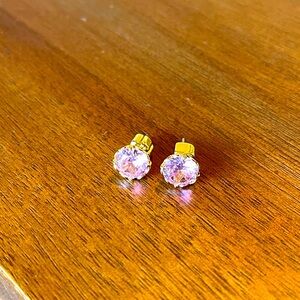 Kate Spade pink sparkly stud earrings!